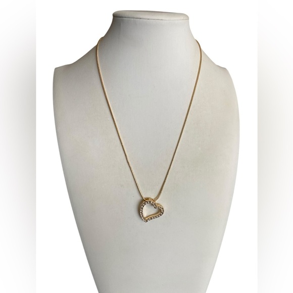 Gold Plated Bear with Heart Pendant Necklace with Swarovski crystals
